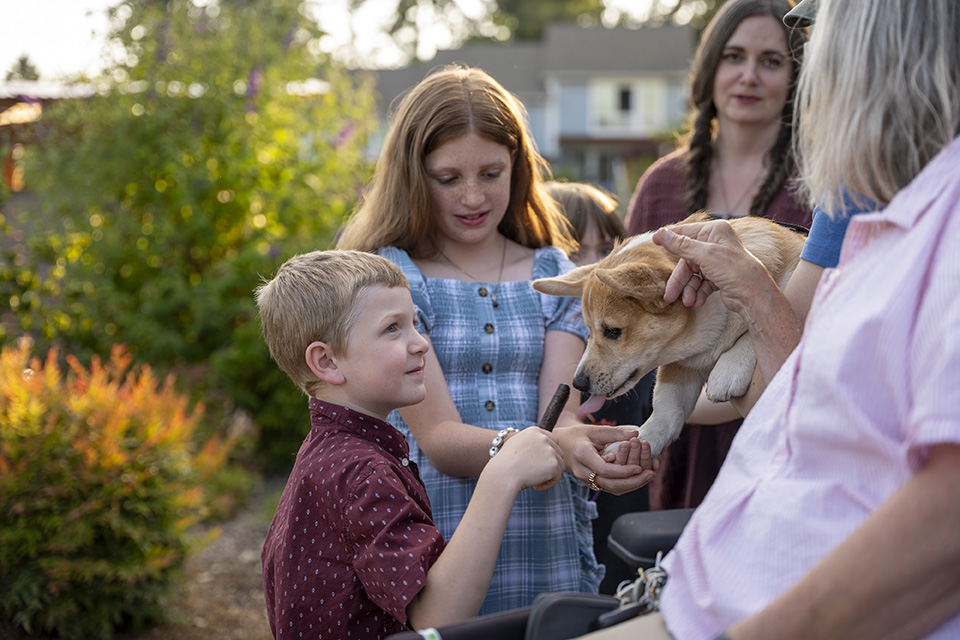 CU of boy + dog – web